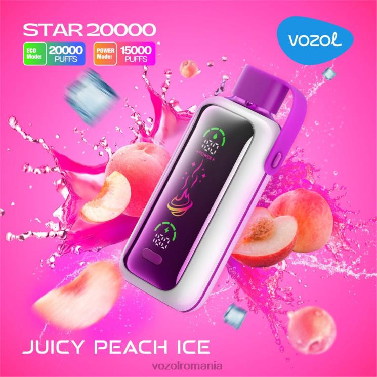 VOZOL STAR 20000 gheață suculentă de piersici 2R44610 | Vozol Vape Arome