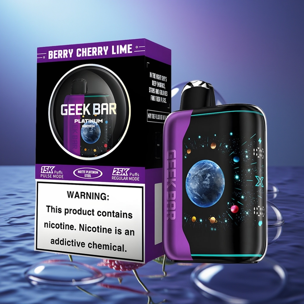 GEEK BAR Platinum Edition 25000 Pufuri Ecigaretă Dispozabilă Coafaj Premium și Afine Cireșe Lămâie