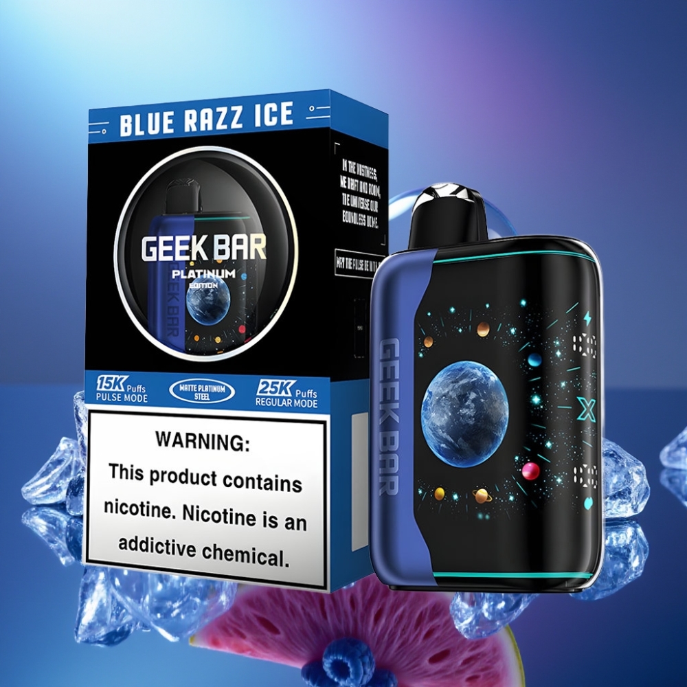 GEEK BAR Platinum Edition 25000 de fumuri USB-Type C și Dynamic 3D Curved Screen Afine Zăpadă