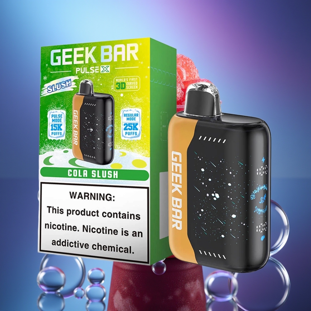 GEEK BAR Pulse X 25000 Pufuri cu Ecran Curbat 3D și Dual Mesh Coil Slush Edition