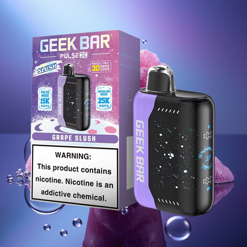 GEEK BAR Pulse X 25000 Pufuri cu Ecran Curbat 3D și Dual Mesh Coil Slush Edition