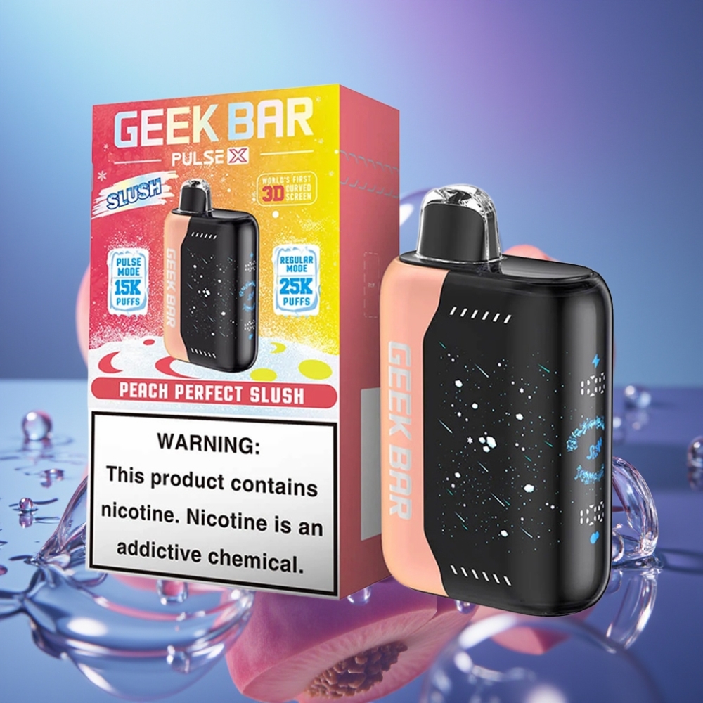 GEEK BAR Pulse X 25000 Pufuri cu Ecran Curbat 3D și Dual Mesh Coil Slush Edition