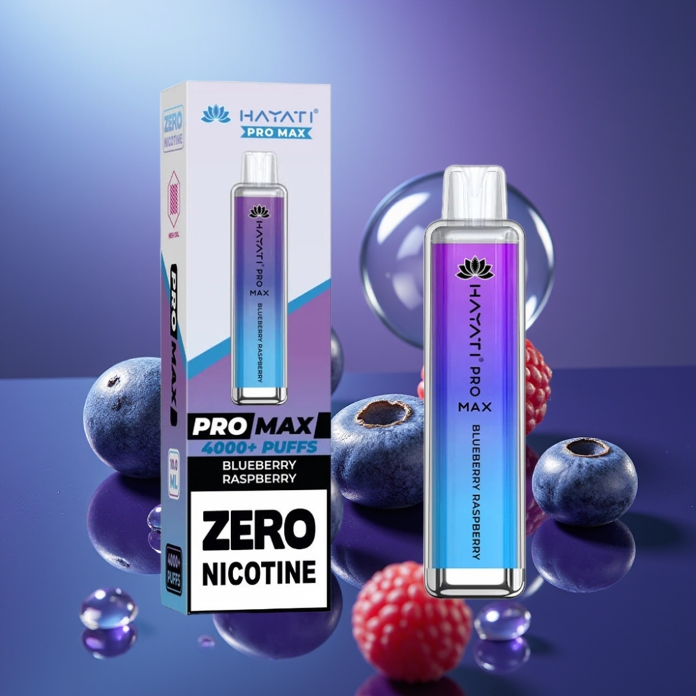 Hayati Pro Max 4000 Puffs Disposable Vape Afină Zmeură cu Baterie Reîncărcabilă