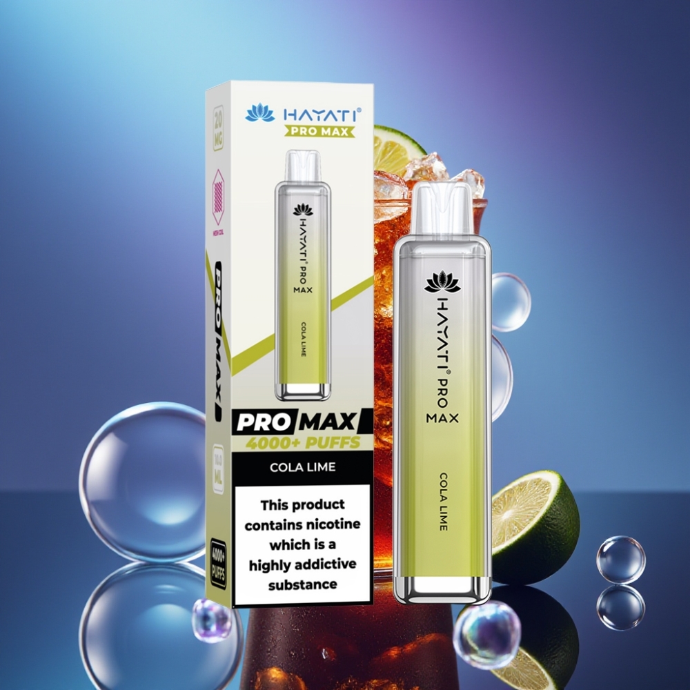 Hayati Pro Max 4000 Puffs Disposable Vape Colă Lime cu Baterie Reîncărcabilă