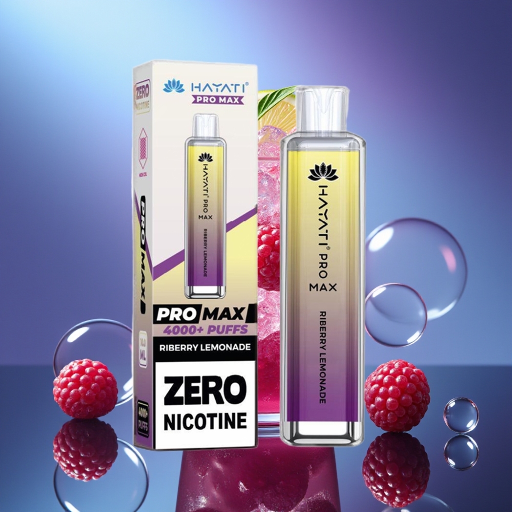 Hayati Pro Max 4000 Puffs Disposable Vape Limonadă Riberry Baterie Reîncărcabilă