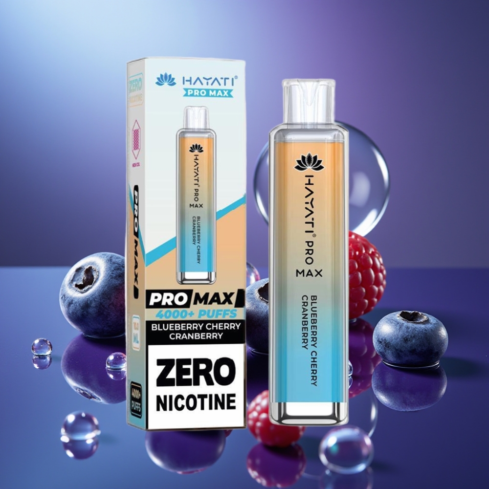 Hayati Pro Max 4000 Pufuri Vape Dispozabil Afine Cireșă Coacăză Reîncărcabil