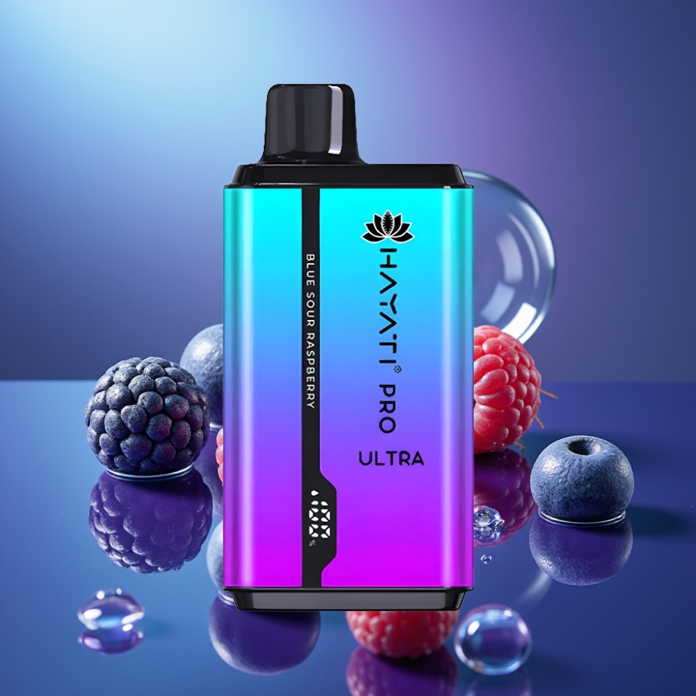 Hayati Pro Ultra 15000 Puffs Dispozabil Vape Afine Acră Albastră 2×12ml