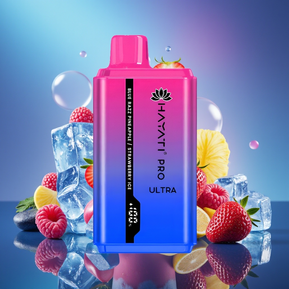 Hayati Pro Ultra 15000 Pufuri 2×12ml Afine Albastre Ananas Căpșuni Gheață