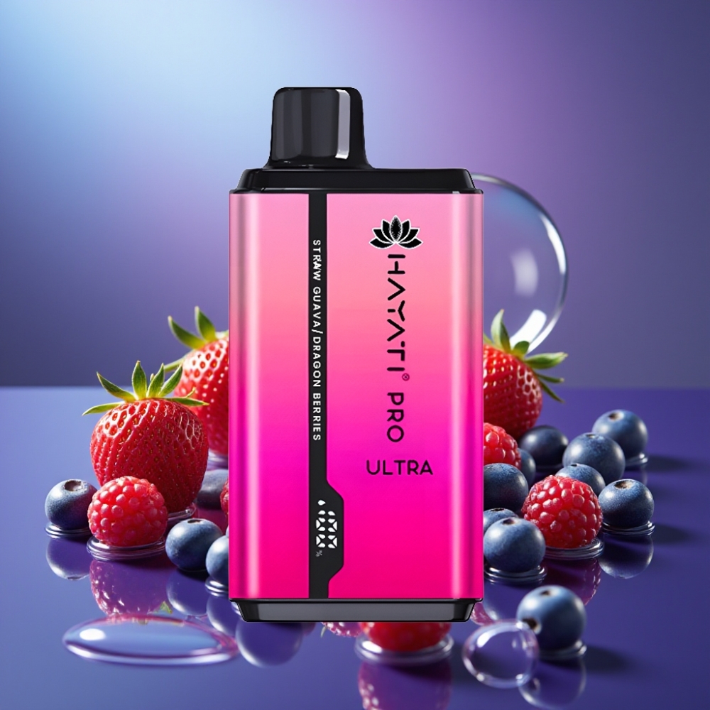 Hayati Pro Ultra 15000 Pufuri Capsa Zmeura Guava Capsuni 2×12ml 2%
