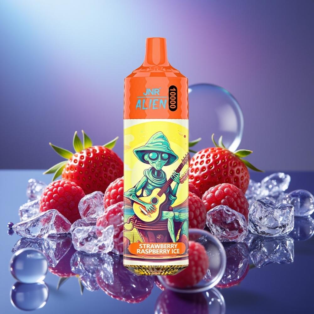 JNR Alien 10000 Pufări cu LED (RGB) și Aroma de Căpșuni-Zmeură-Gheață