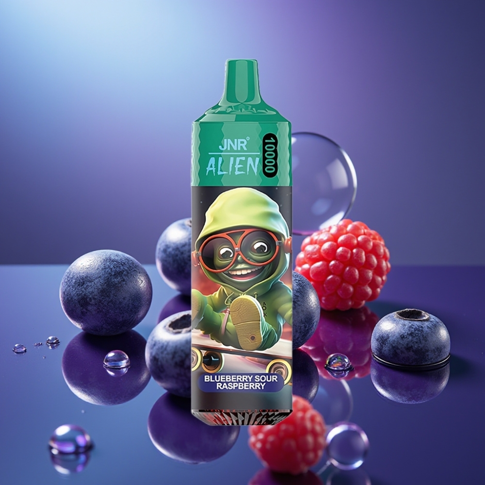 JNR Alien 10000 Puffs Dispozabil Vape Afine Zmeură Acră cu LED RGB și Type-C