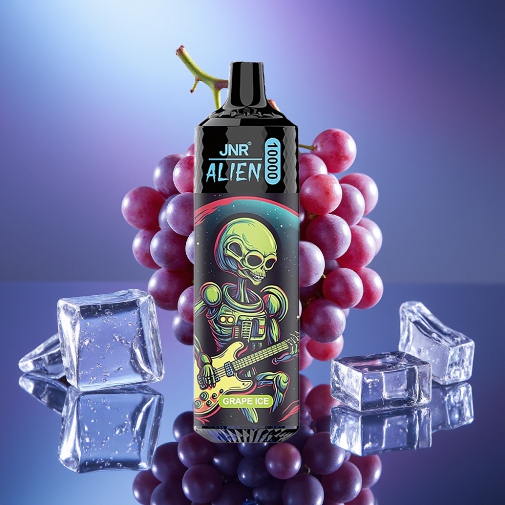 JNR Alien 10000 Puffs Dispozabil Vape Gheață de Struguri cu LED (RGB) și 850mAh