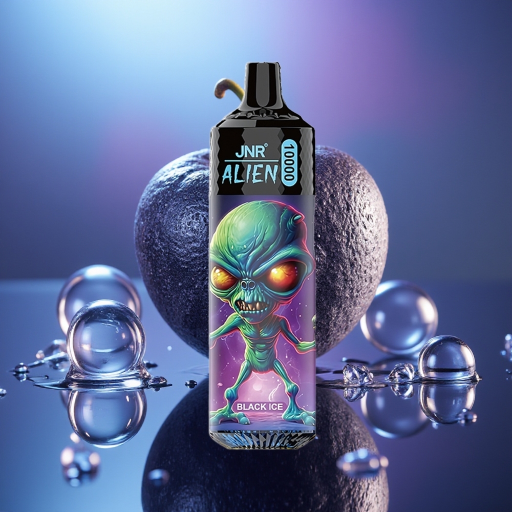JNR Alien 10000 Puffs LED RGB Gheață Neagră