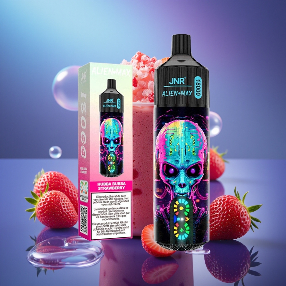 JNR Alien Max 18000 Puffs Afișaj LED Smart Dual Mesh Coil Bubă Dulce Căpșuni