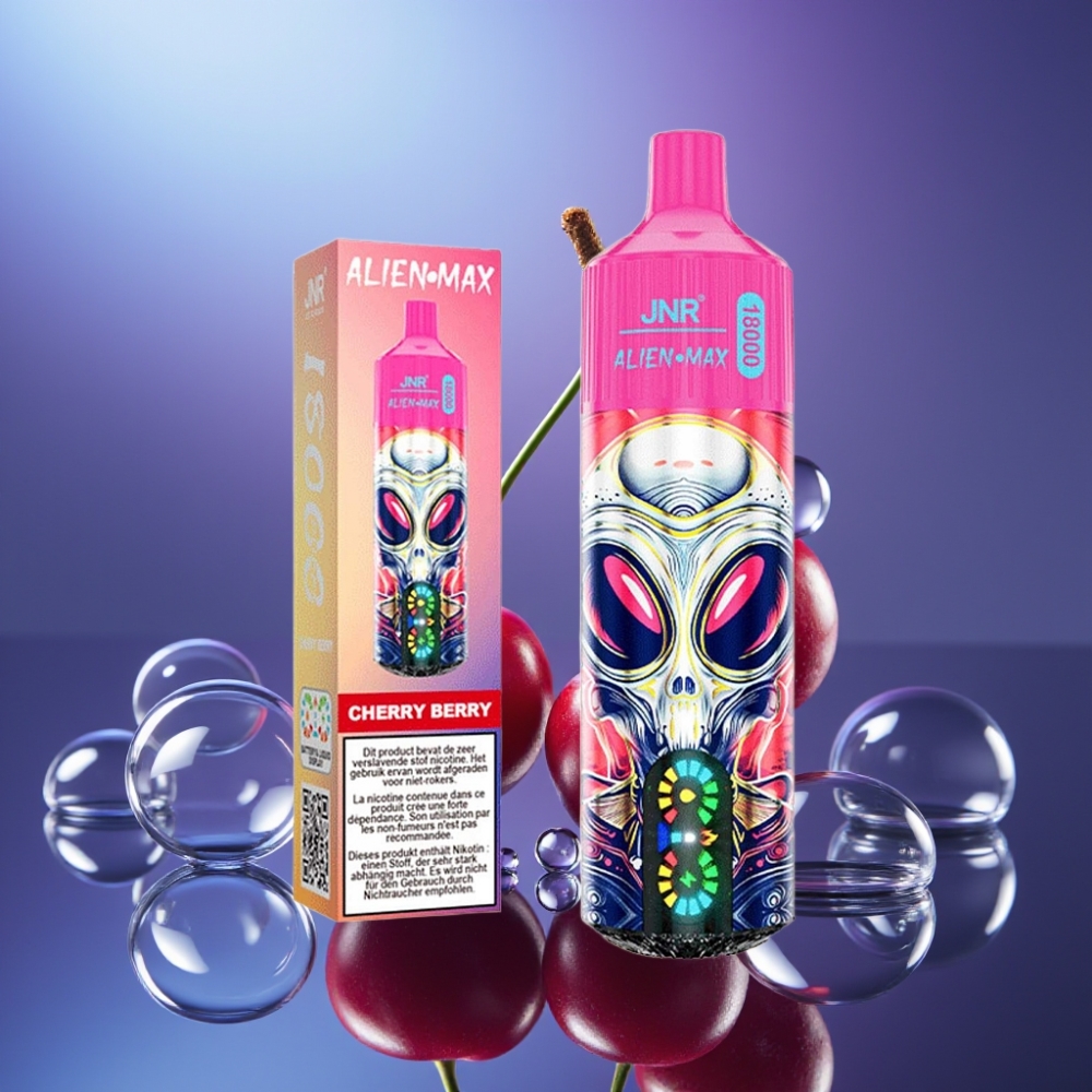 JNR Alien Max 18000 Puffs Display Smart Dual Mesh Coil Cireșu-Boabe
