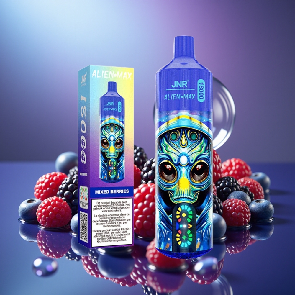 JNR Alien Max 18000 Puffs Dispozabil LED Display Mixed Berries