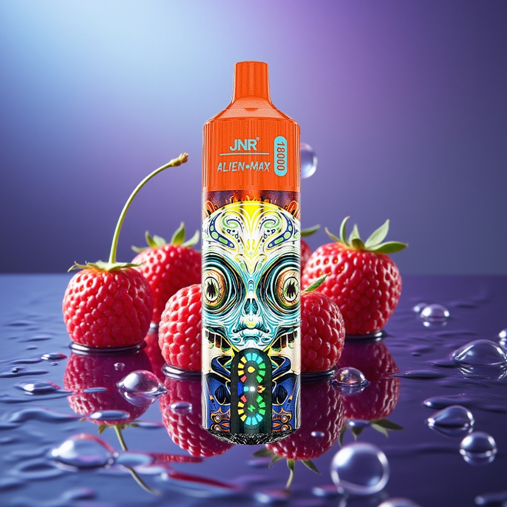 JNR Alien Max 18000 Puffs LED Display Capsule Dual Mesh Coil Capsule Afine Zmeură Cireșe