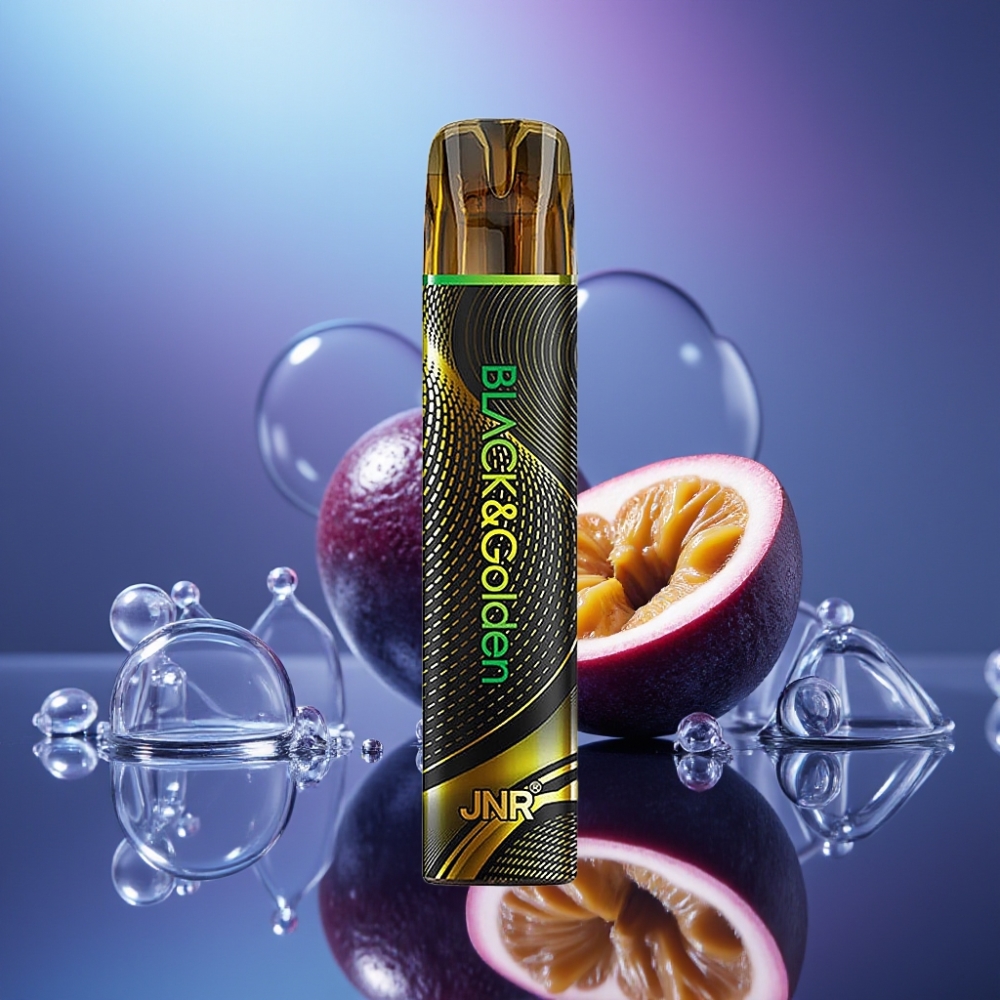 JNR Black&Golden 800 Puffs Disposable Vape Monstru de Pasțiune 550mAh