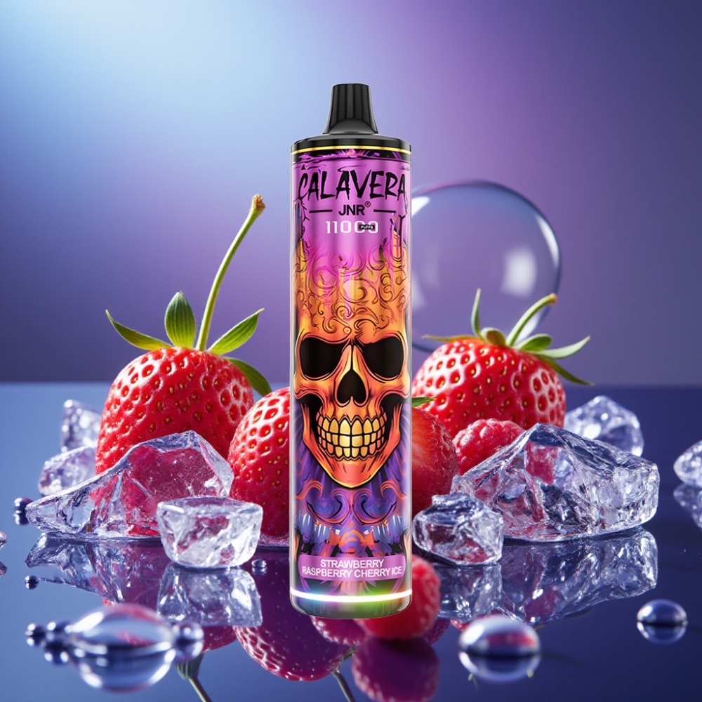 JNR Calavera 11000 Puffs Disposable Vape Capsă 850 mAh Zmeură Cireșă Mentă Gheață