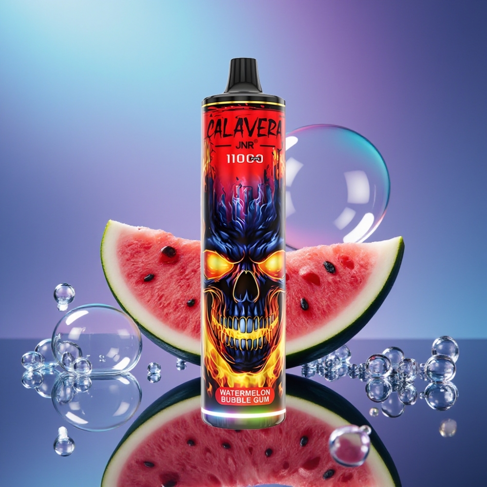 JNR Calavera 11000 Puffs Disposable Vape Tipică de Puf Port USB-C Gust Pepene Gumă