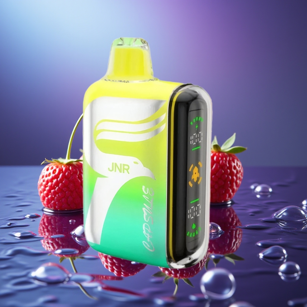 JNR Capsule 15000 Puffs Capsă Dispozabilă Căpșuni Zmeură Cireșe cu LED Smart și Dual Mesh Coil