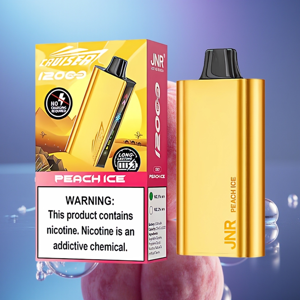 JNR Cruiser 12000 Pufuri No-Charge Disposable Vape Gheață de piersici cu Baterie 3500 mAh
