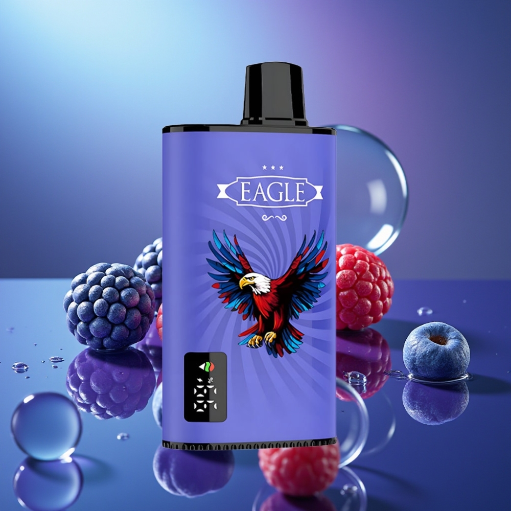 JNR EAGLE Smart 23000 Puffs Disposable Vape Afine Albastre Cireșe cu Ecran Digital și Bobină Mesh 1.0ohm