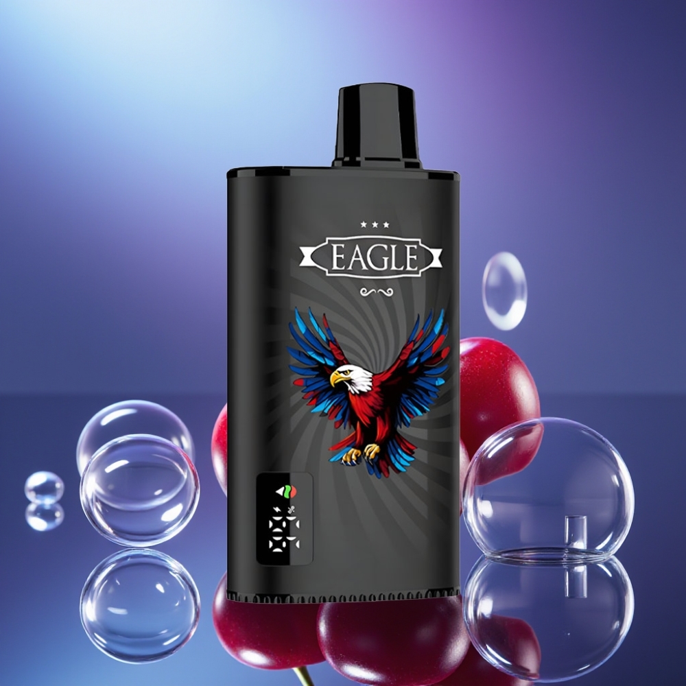 JNR EAGLE Smart 23000 Puffs Disposable Vape Cireșă-Cola cu Ecran Digital și Bobină Mesh 1.0ohm