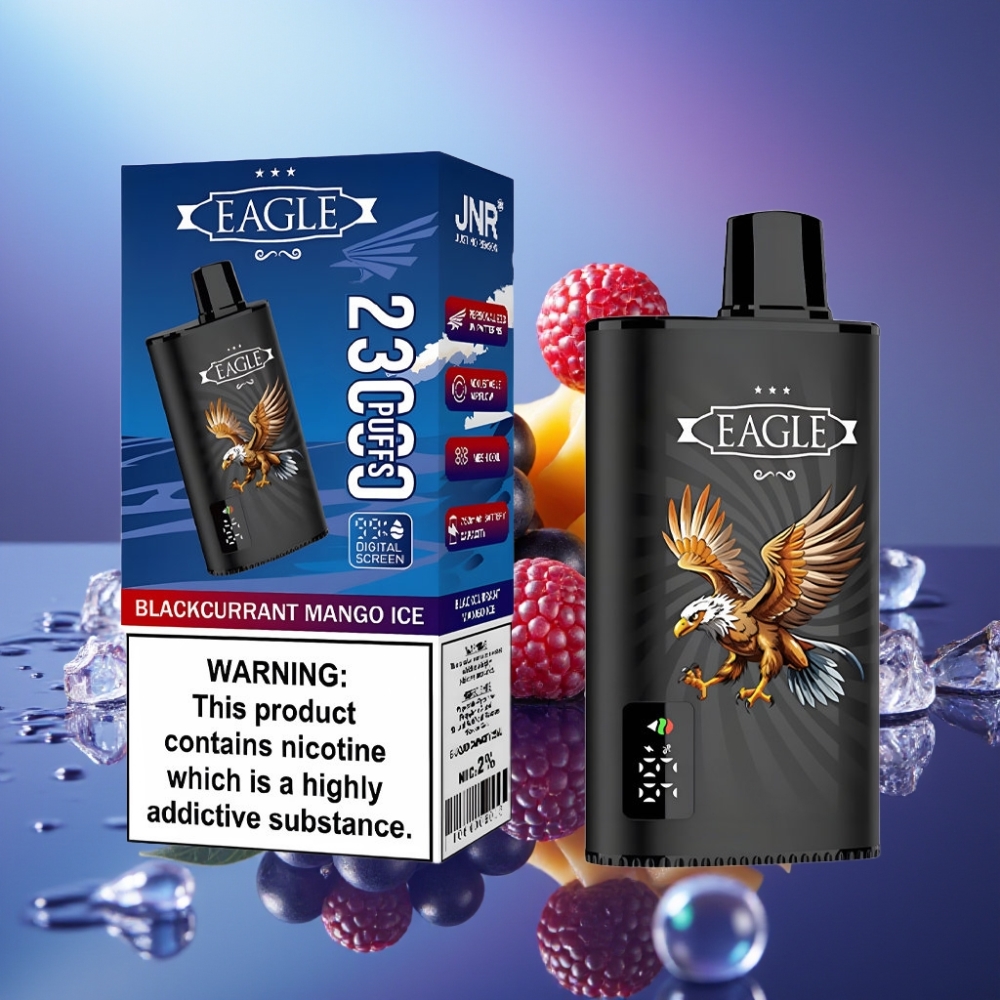 JNR EAGLE Smart 23000 Puffs Disposable Vape Coil 1.0ohm Zmeură Mango Gheață