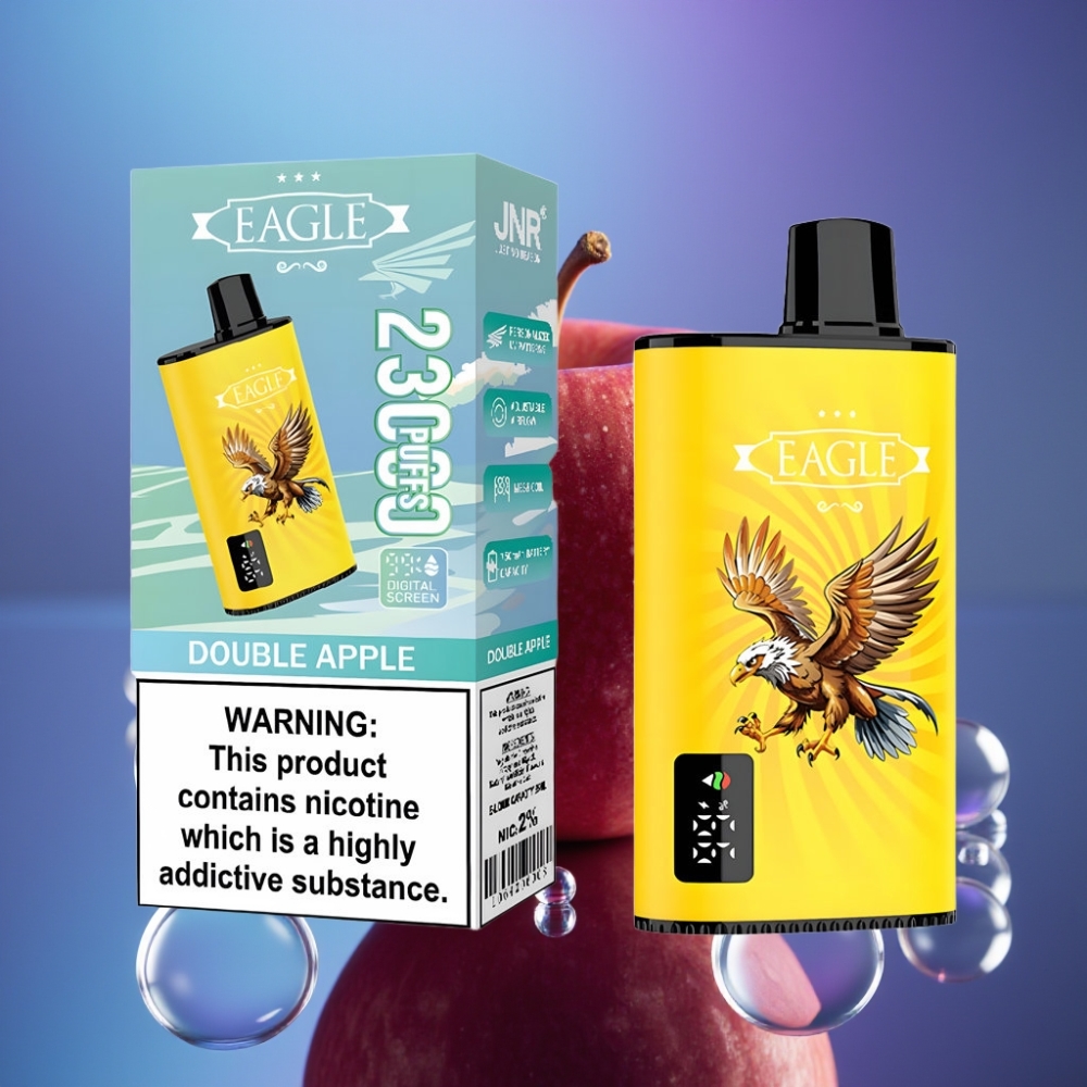 JNR EAGLE Smart 23000 Puffs cu Ecran Digital și Coil Mesh 1.0ohm Dulce-Măcăr