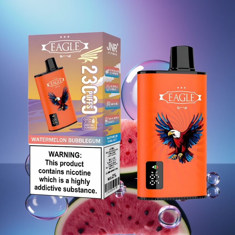 JNR EAGLE Smart 23000 Pufuri Disposable Vape Afine Bomboană cu Ecran Digital și Bobină Mesh 1.0ohm