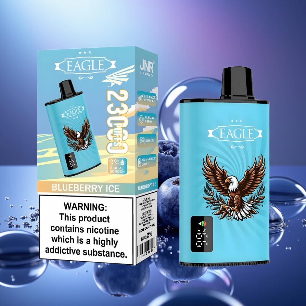 JNR EAGLE Smart 23000 Pufuri Disposable Vape Afine Înghețată cu Ecran Digital și Battery 750mAh