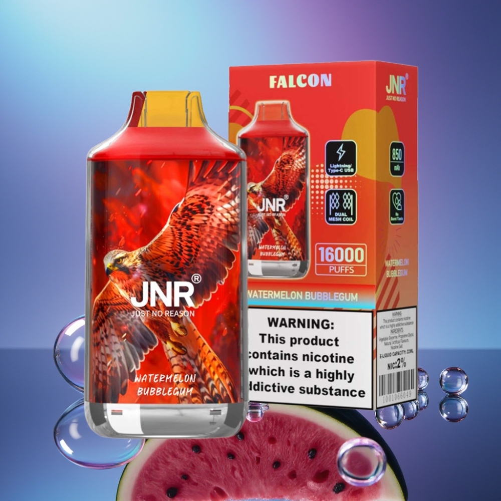 JNR Falcon 16000 Puffs 850mAh Disposable Vape Gutuie Gumă de Balon