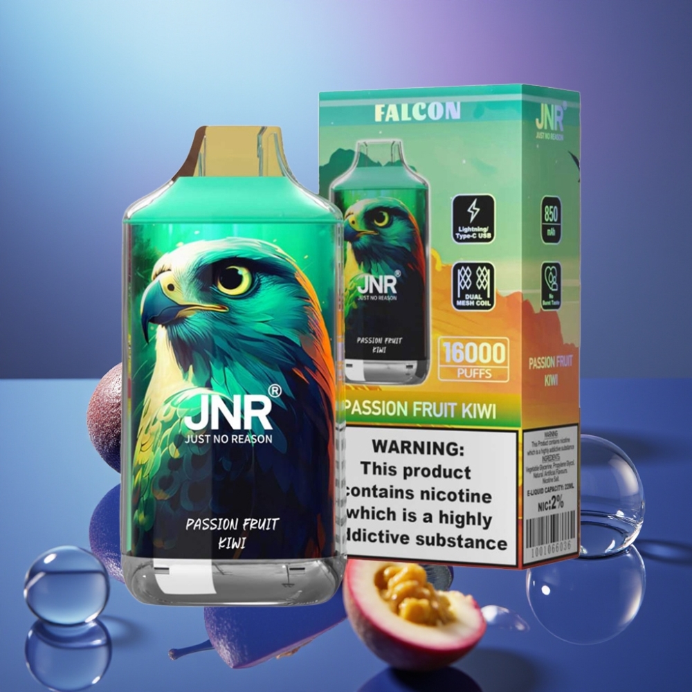 JNR Falcon 16000 Puffs Disposable Vape Fructul Pasiunii Kiwi cu Baterie 850 mAh