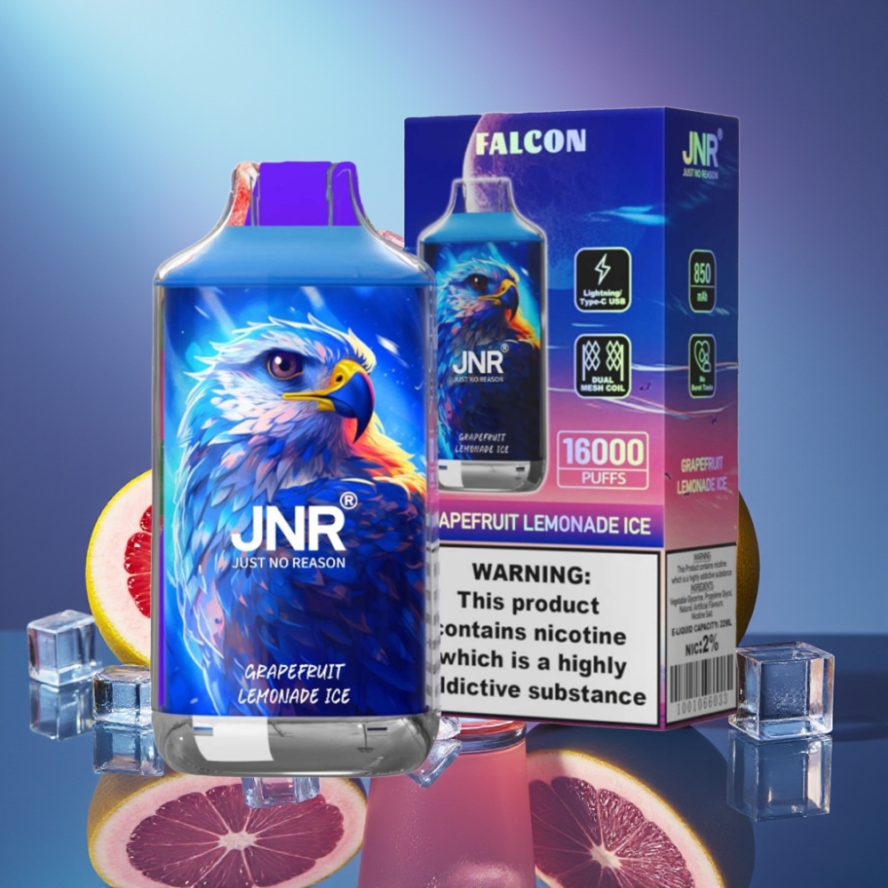 JNR Falcon 16000 Puffs Dispozabil Vape Grapefruit Lemonade Ice cu Baterie 850 mAh