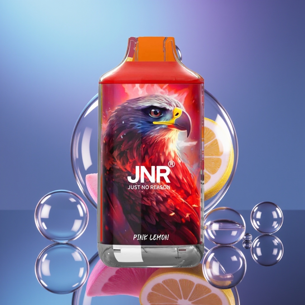 JNR Falcon 16000 Puffs Dispozabil Vape Lămâie Roz cu LED Display și Dual Mesh Coil