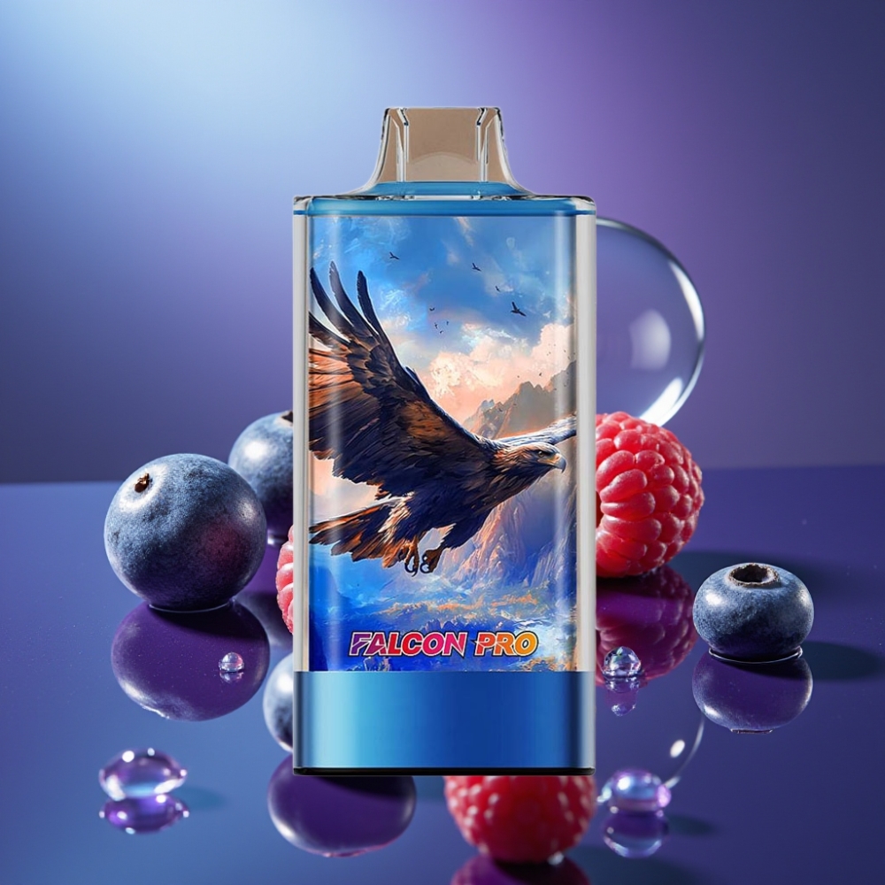 JNR Falcon Pro 28000 Disposable Vape Afină Zmeură Cireașă cu USB Type-C și Smart Display