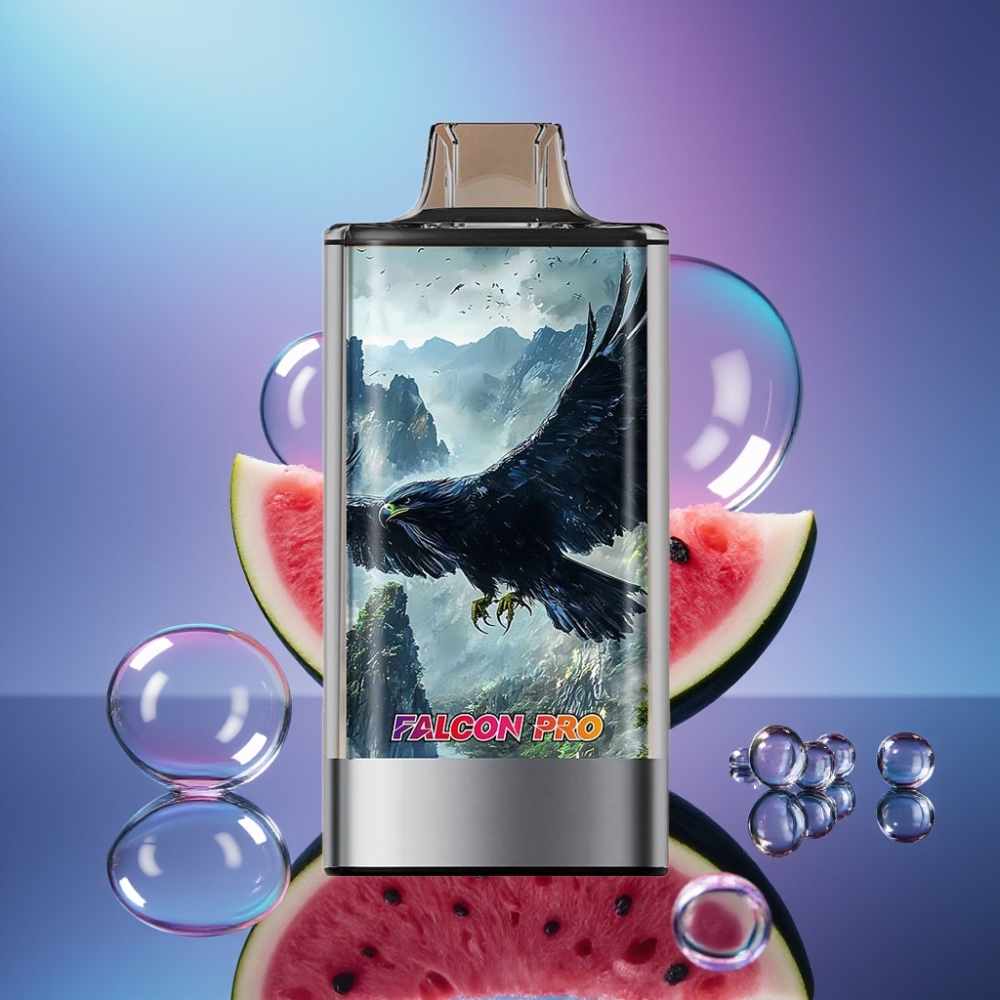 JNR Falcon Pro 28000 Disposable Vape Guma de Bubble de Pepene Verde cu 30ml și Smart Display