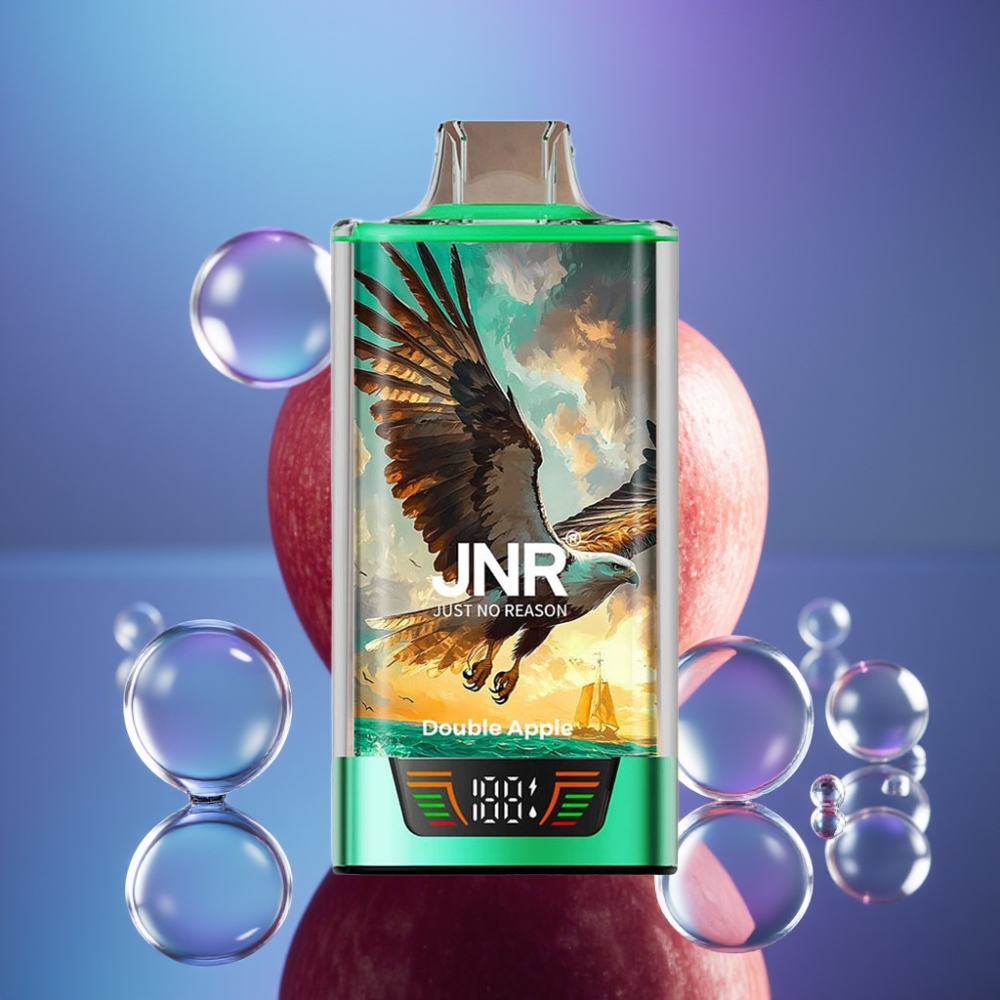 JNR Falcon Pro 28000 Disposable Vape Măr Dublu cu Display Smart și Dual Mesh Coil