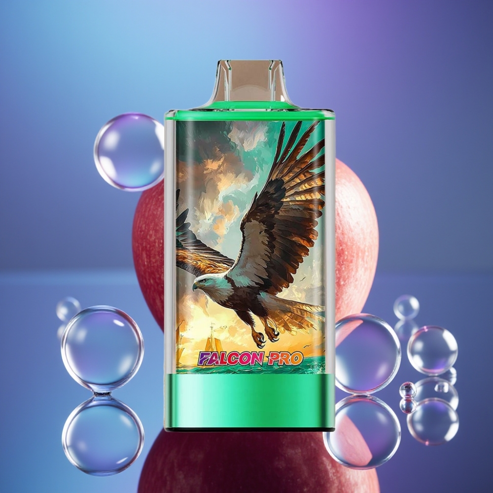 JNR Falcon Pro 28000 Disposable Vape Măr Dublu cu Display Smart și Dual Mesh Coil