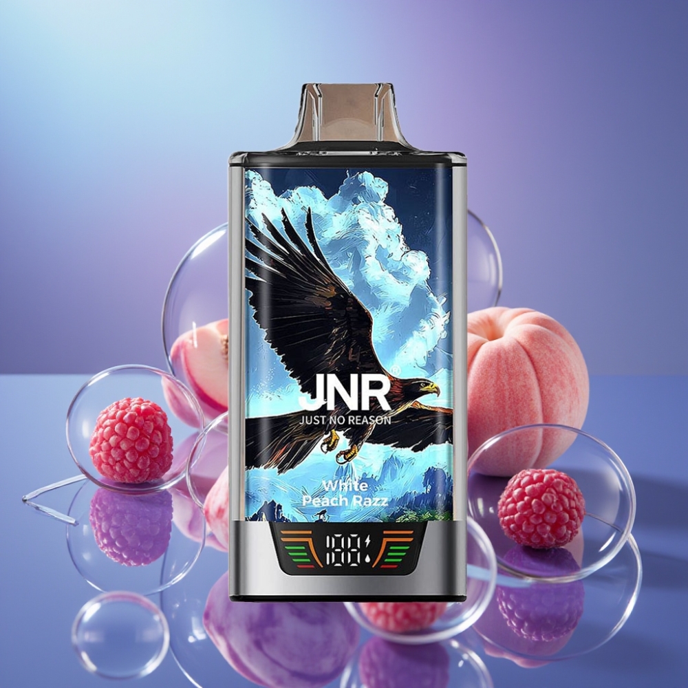 JNR Falcon Pro 28000 Dispozabil Vape Piersică Albă și Zmeură cu 950mAh și Dual Mesh Coil