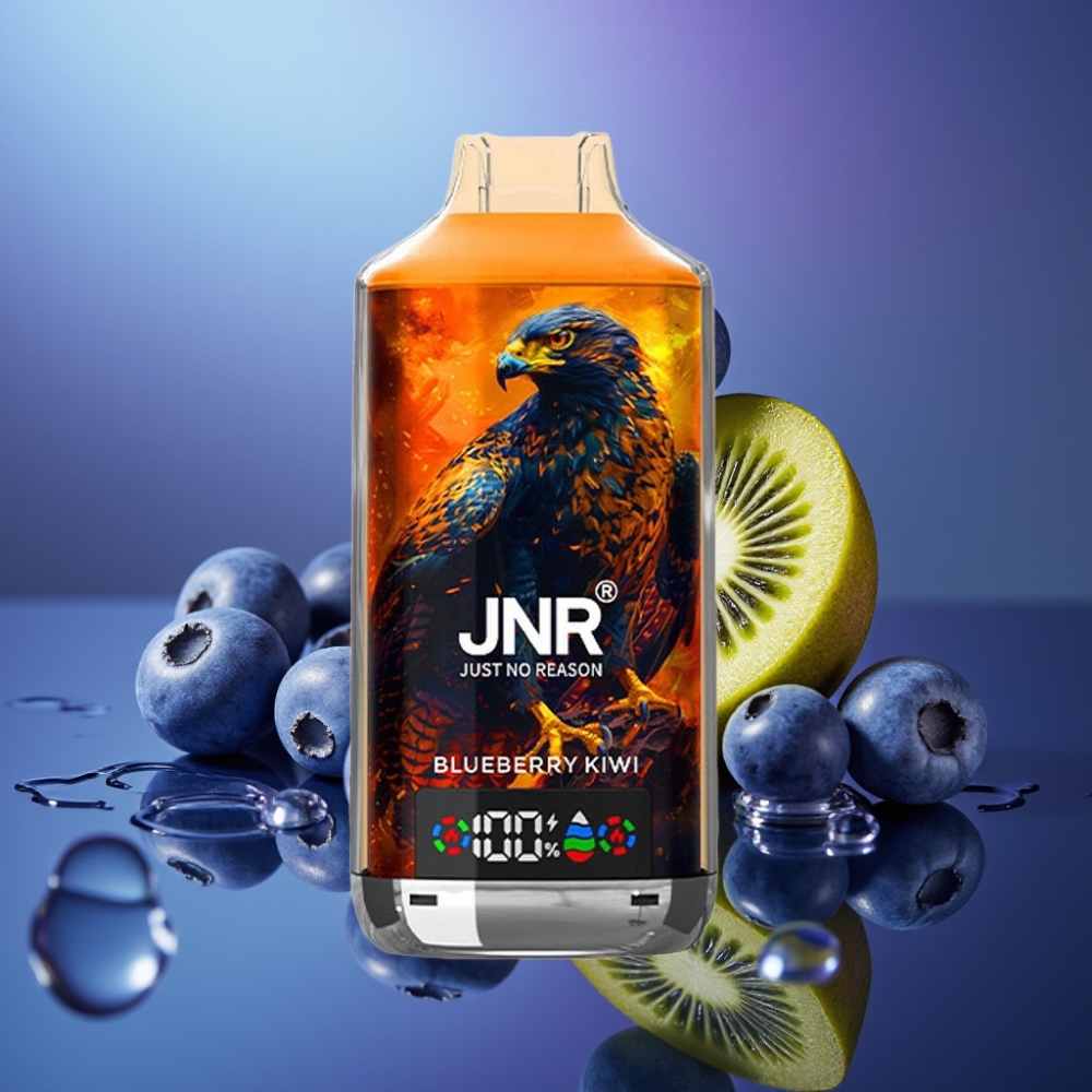 JNR Falcon X 18000 Pufuri Afumătoare Dispozabilă Coiful Dual Mesh și Afine Kiwi