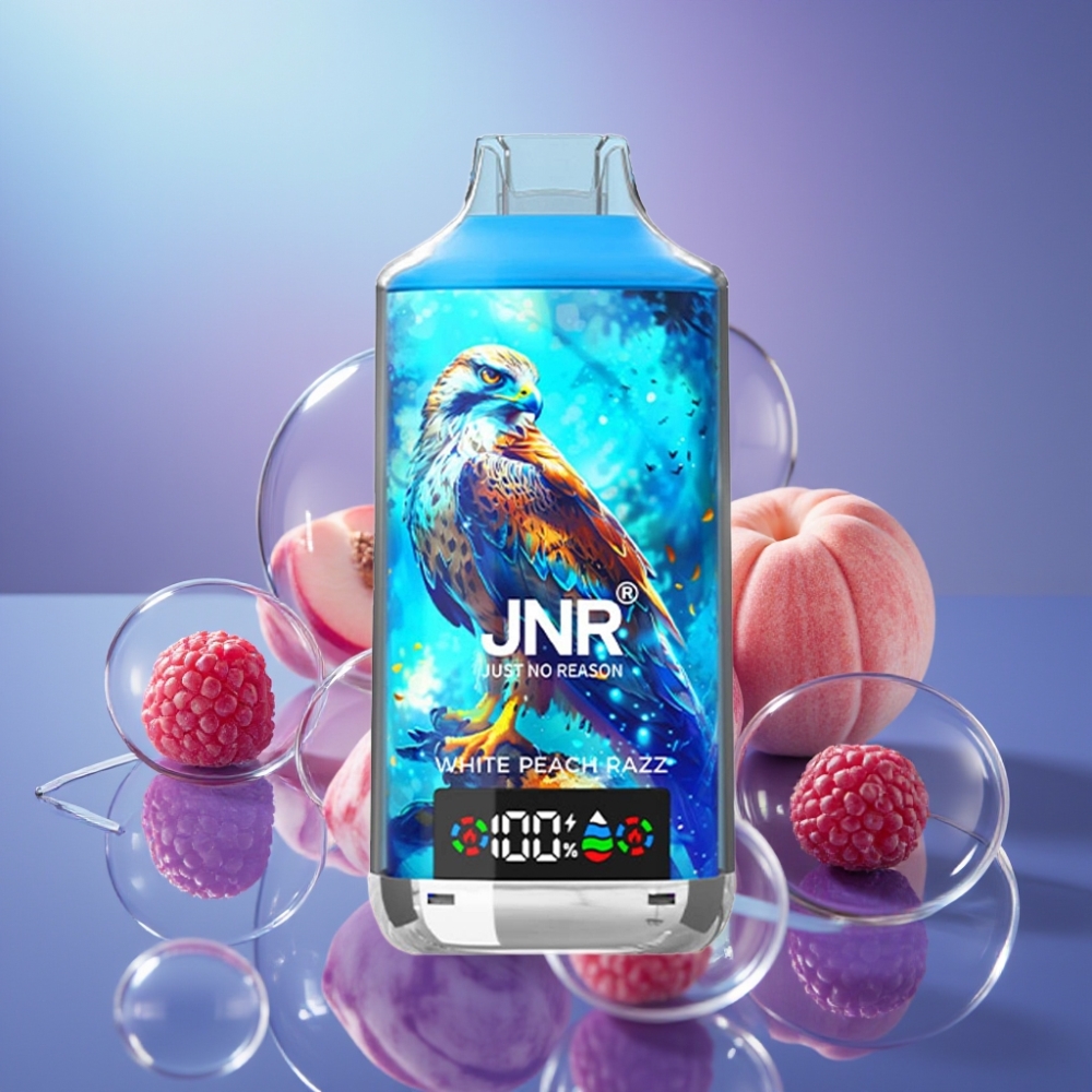JNR Falcon X 18000 Pufuri Cu Afișaj Digital White Peach Razz