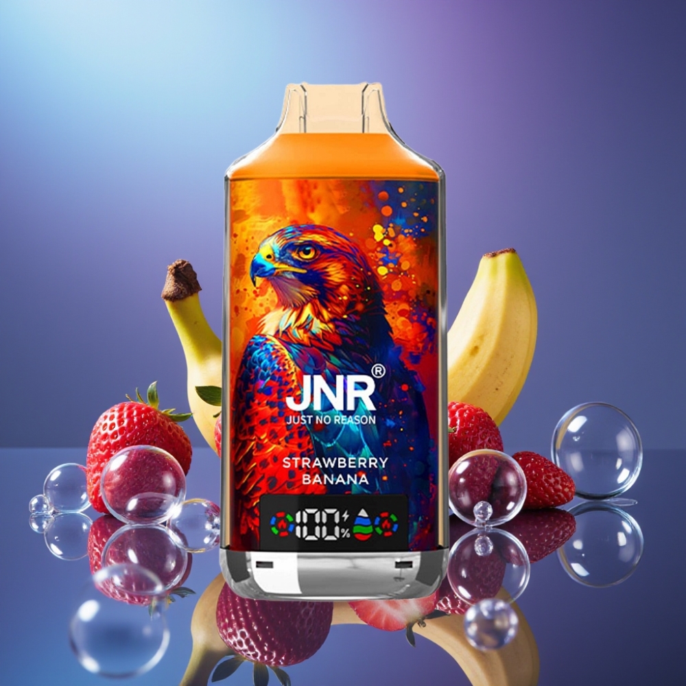 JNR Falcon X 18000 Pufuri Dispozabil Capsuni Banane Dual Mesh Coil