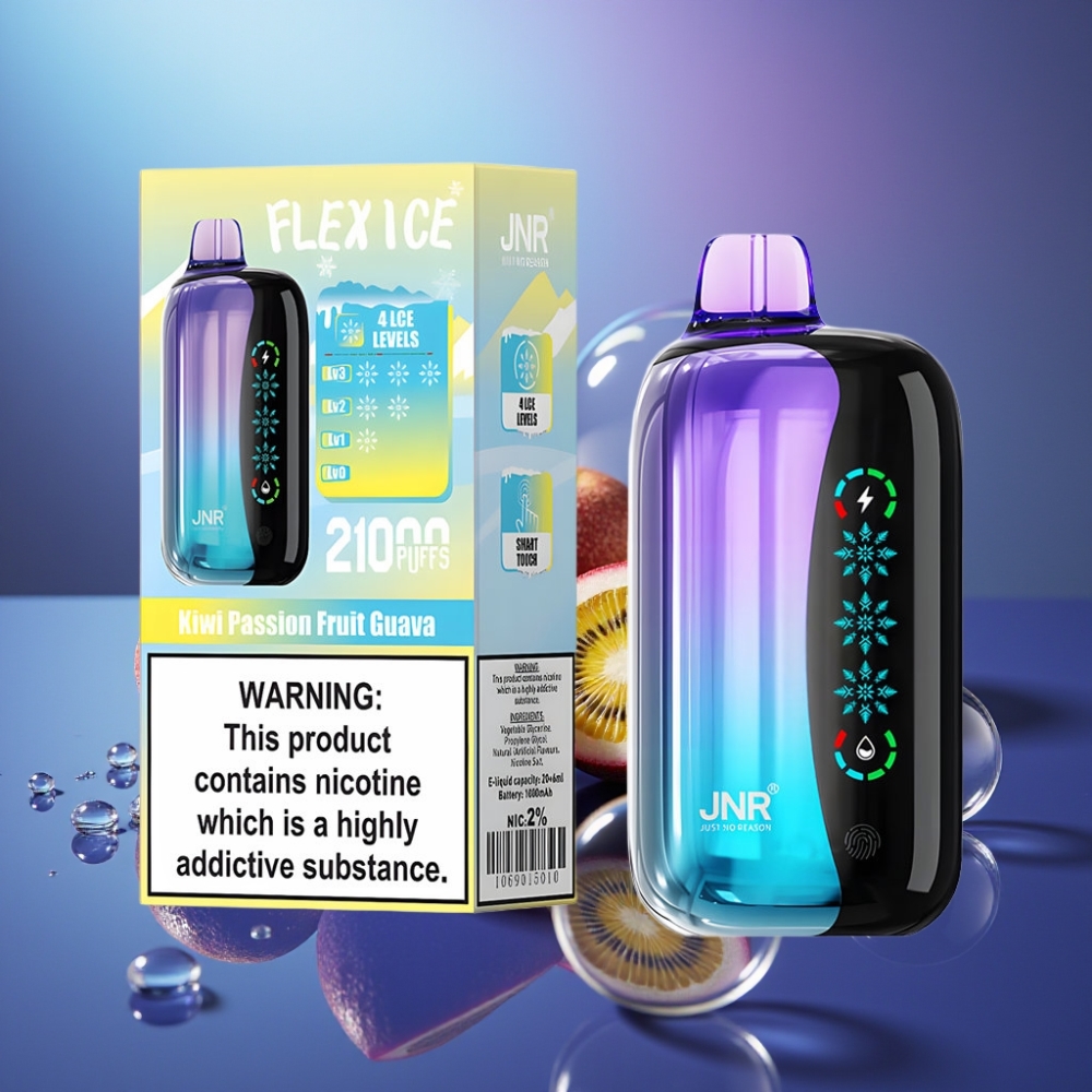 JNR Flex Ice 21000 Puffs Disposable Vape Kiwi Fructul Pasiunii Guava cu Airflow Personalizat