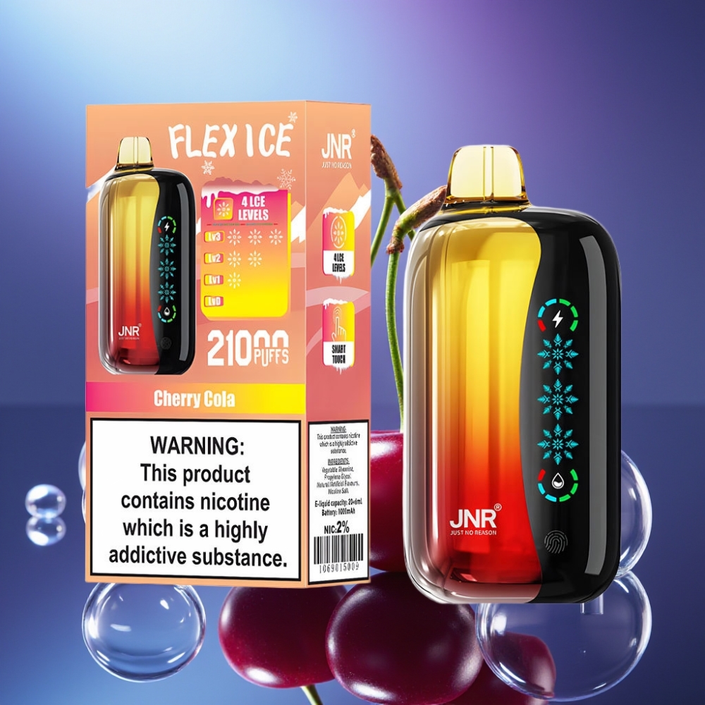 JNR Flex Ice 21000 Pufuri E-lichid 26ml Disposable Vape Cireșă-Cola
