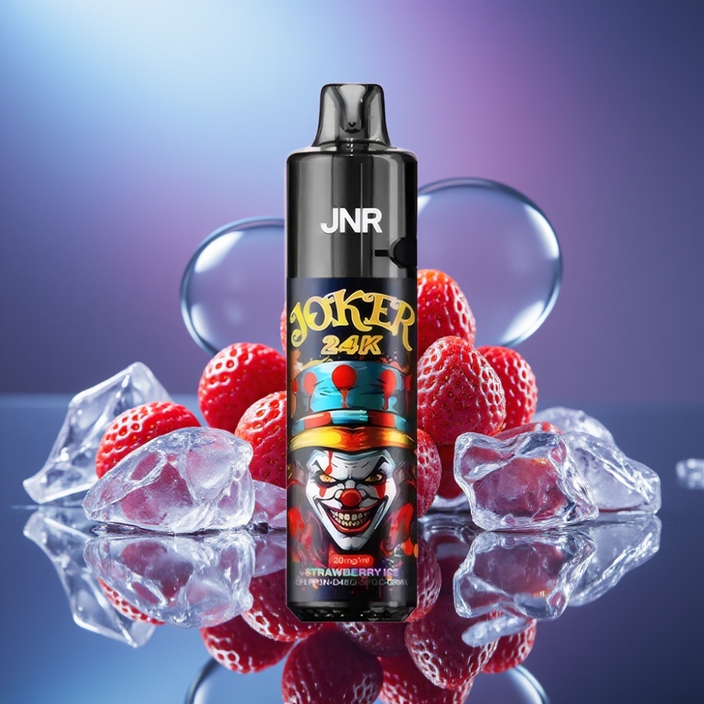 JNR Joker 24K Puffs Disposable Vape Căpșuni Înghețate cu 2+10ml Refillable Pod