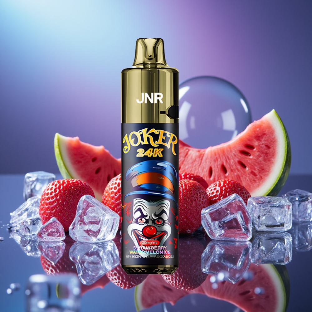 JNR Joker 24K Puffs Disposable Vape Capsule Reîncărcabil 2+10ml Căpșună Pepene Gheață