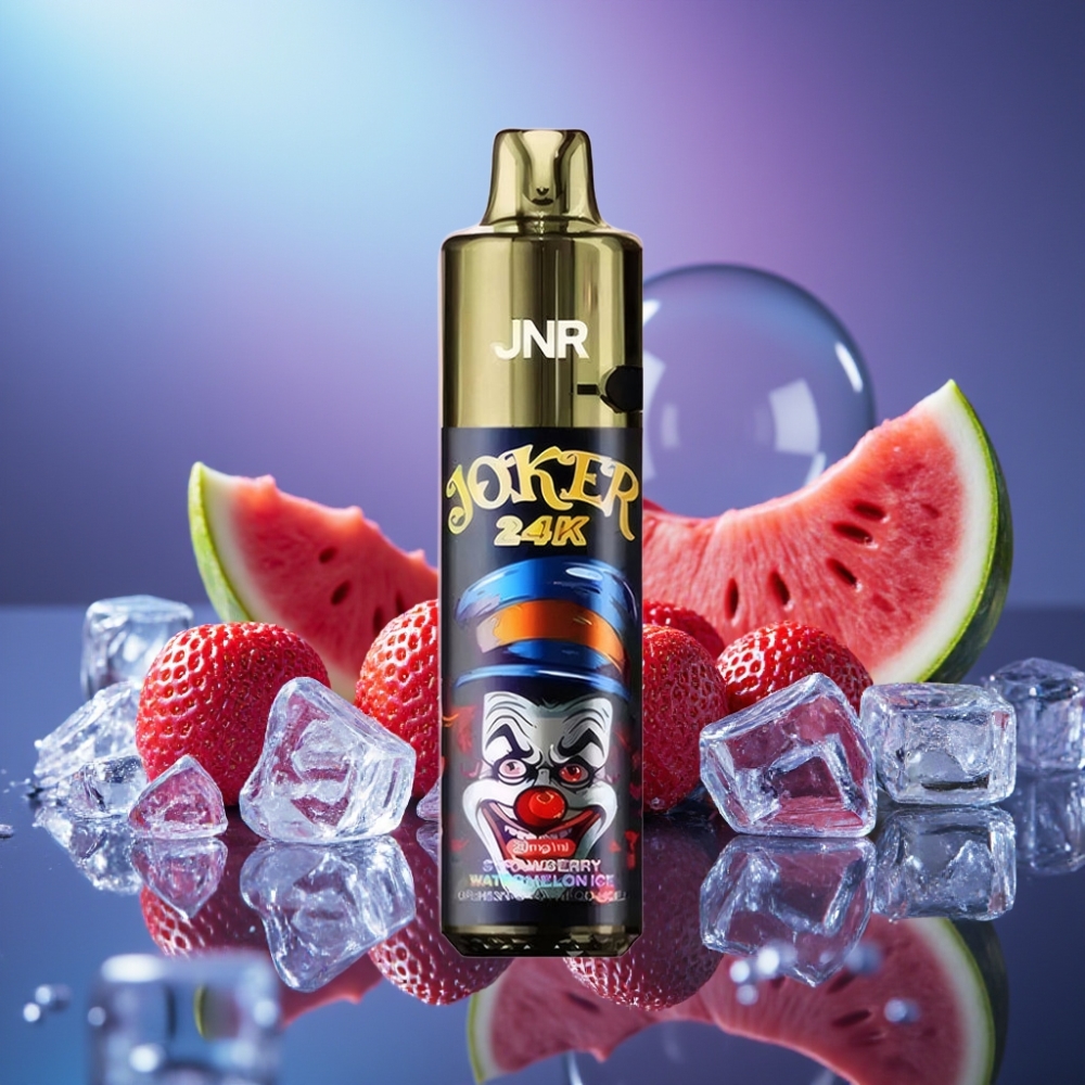 JNR Joker 24K Puffs Disposable Vape Capsule Reîncărcabil 2+10ml Căpșună Pepene Gheață