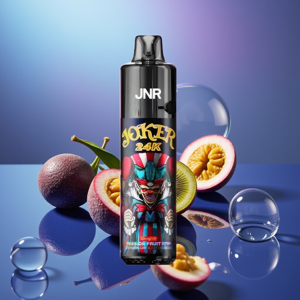 JNR Joker 24K Puffs Disposable Vape Fructul Pasiunii Kiwi cu 2+10ml Refillable Pod și 800mAh Battery
